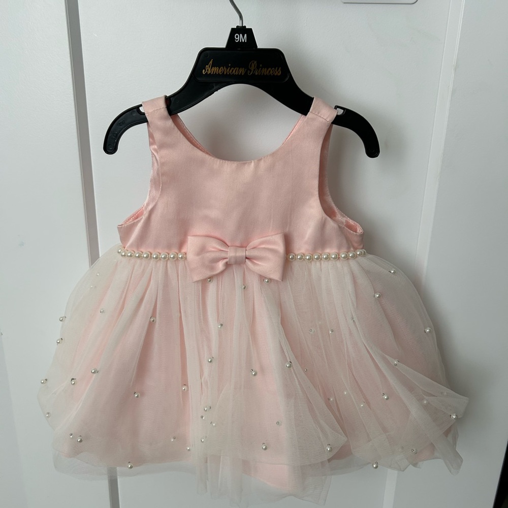 American Princess Pink and White Formal Dress